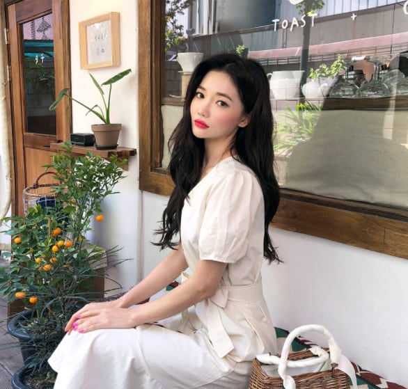 【dress】ファッションand清新！気質満点Vネック無地着痩せワンピース