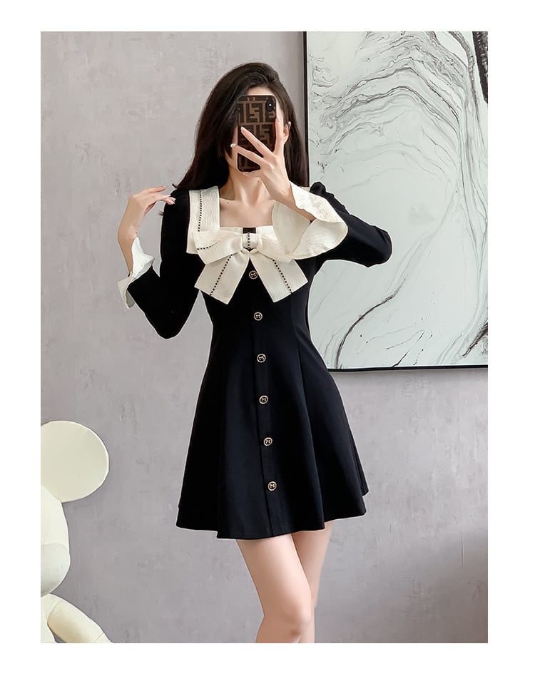 【dress】リボン付きデートワンピース　M27802