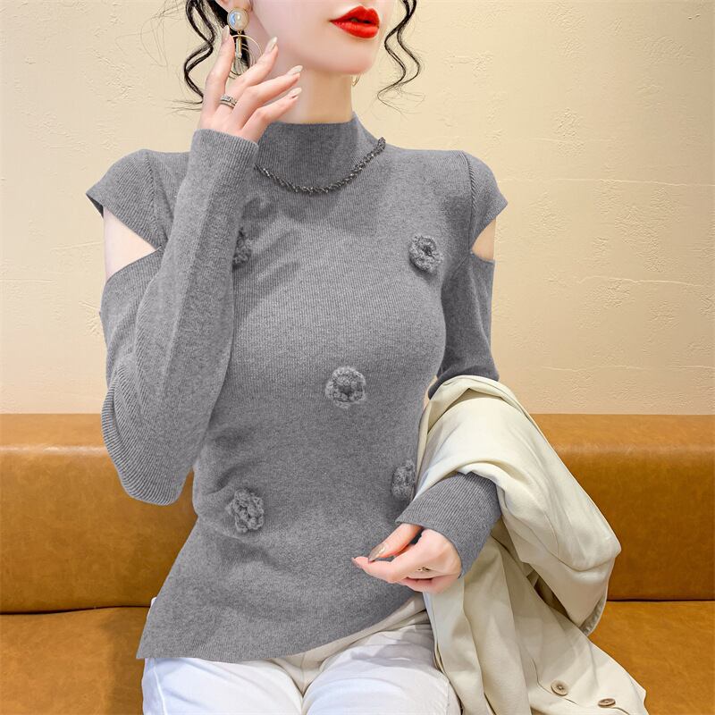 【tops】立体フラワーニットトップス　M27967