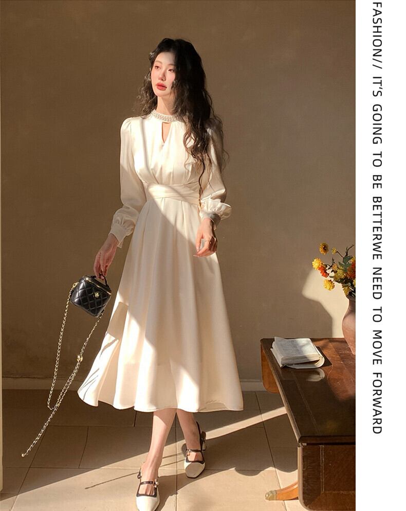 【dress】パールネックデートワンピース　N2982