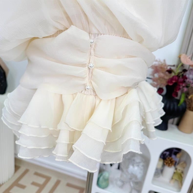 【dress】ホルターネックパールワンピース　M30536