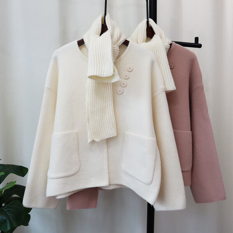 【outer】ラシャ生地ニットカーデ　M27606