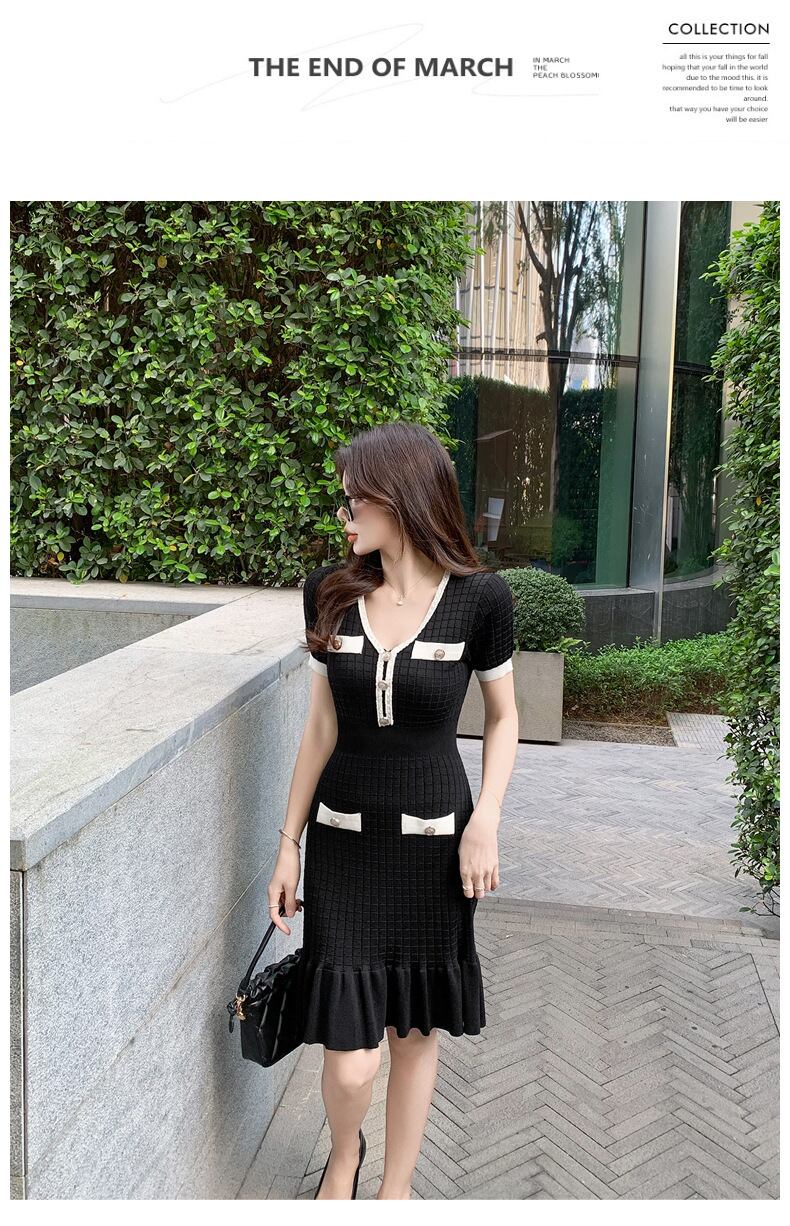 【dress】薄手ニットワンピース　M29749
