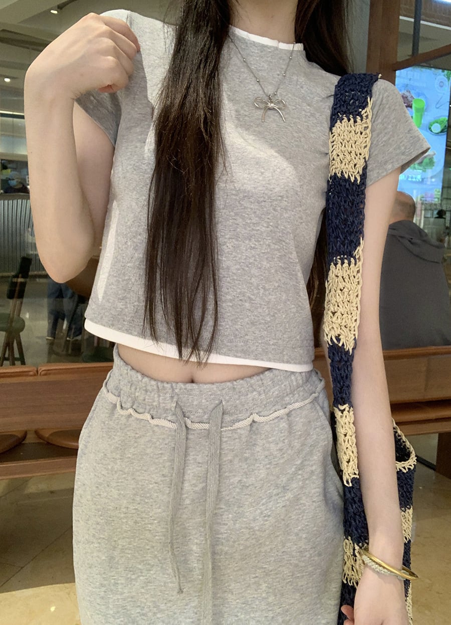 【set】Tシャツ×スカートセット　M24374