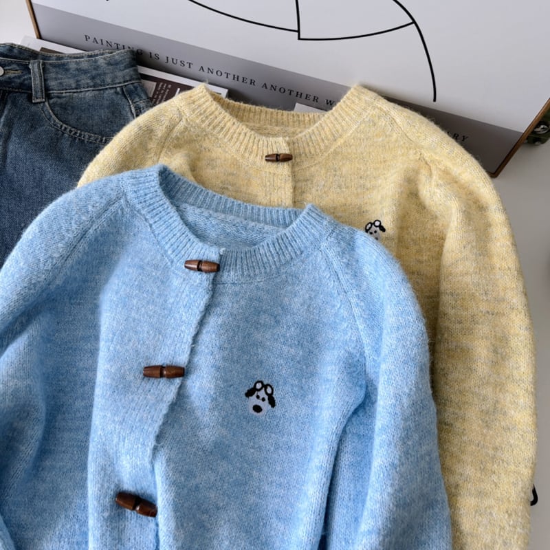 【outer】4色展開ニットカーディガン Q7492