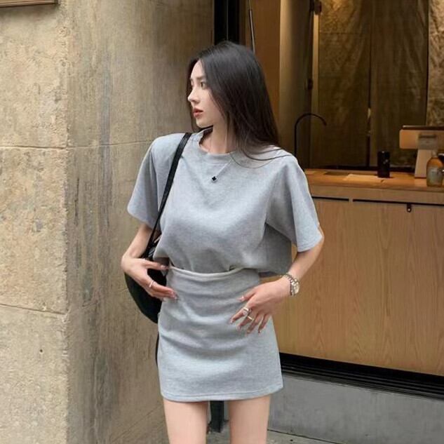【set】クルーネックTシャツ×スカートセット　M29809