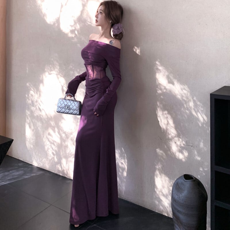 【dress】ドッキングマーメイドワンピース　M29502