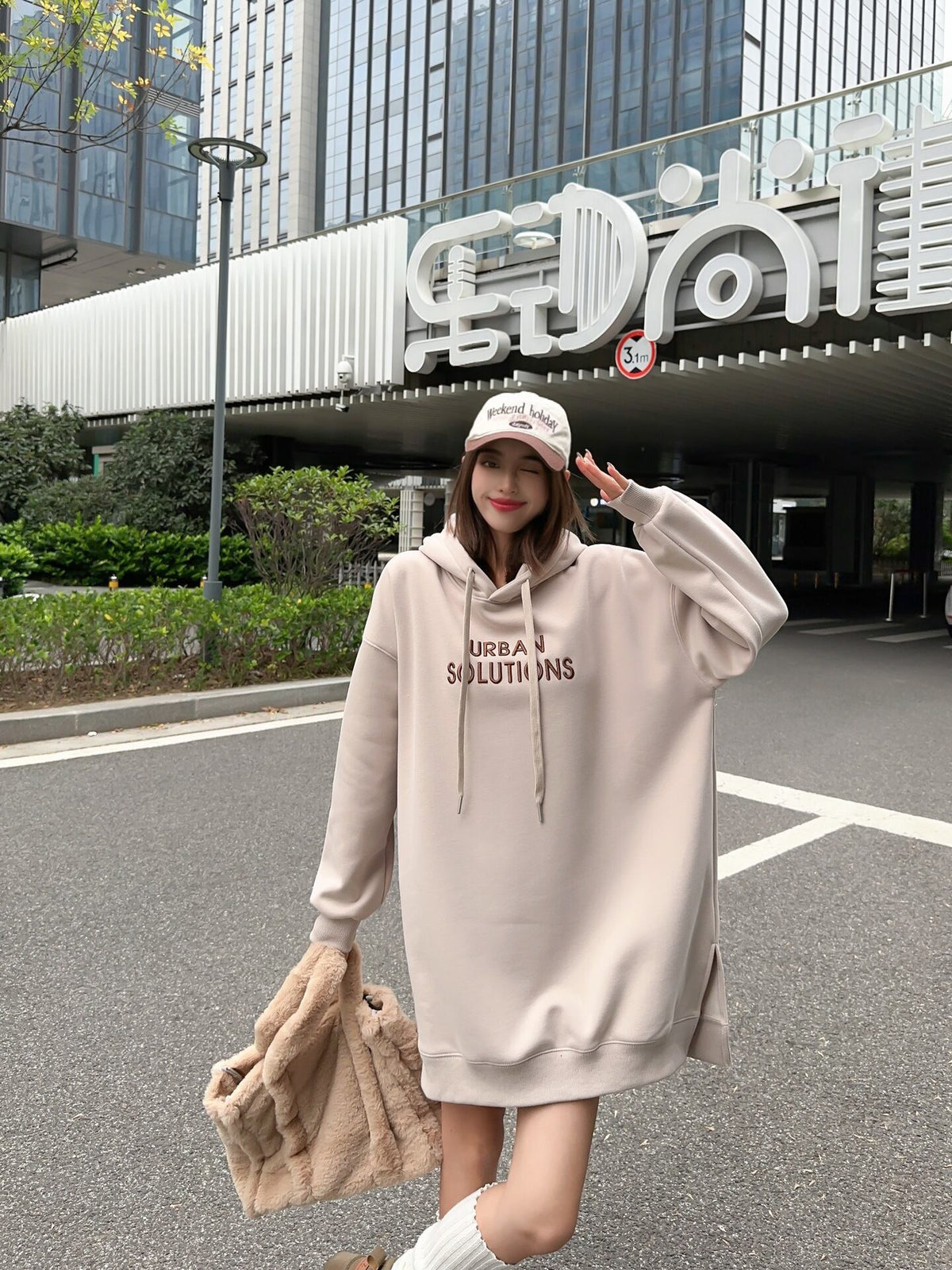 【dress】フード付きカジュアルワンピース    N2166