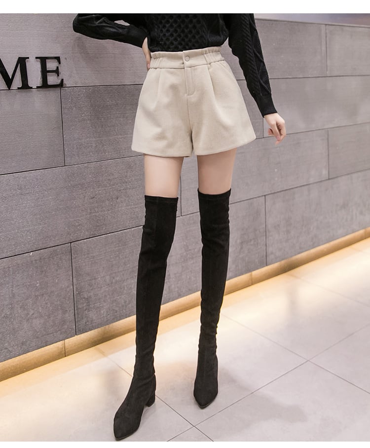 【bottoms】早い者勝ち!気質満点秋冬着痩せルーズオシャレAラインショートパンツ G3541