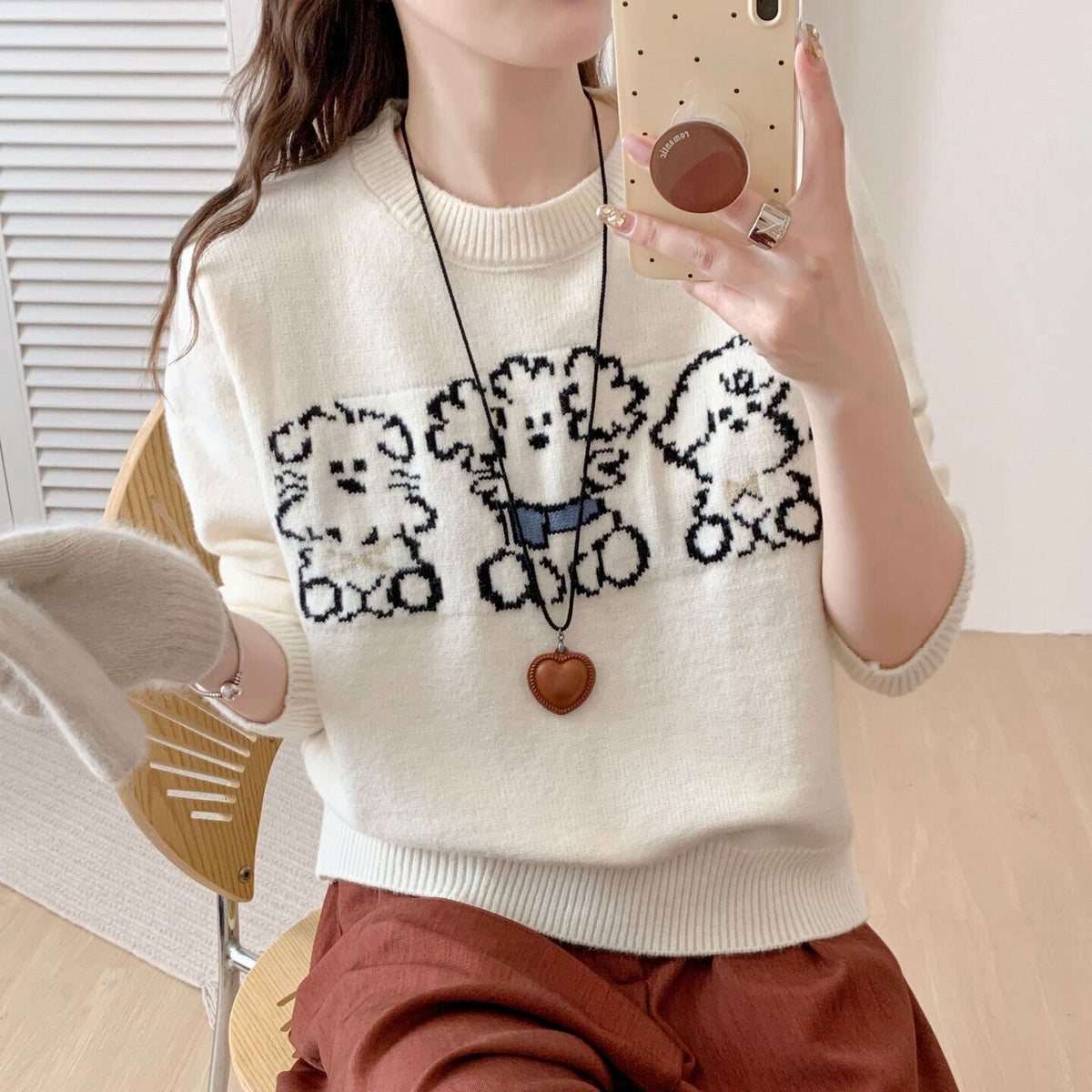 【tops】カートゥーンニットセーター　M27313