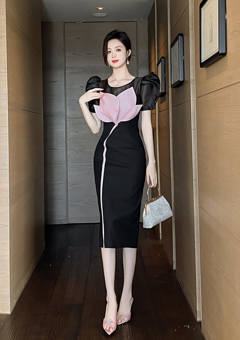 【dress】切り替えワンピース　M25242