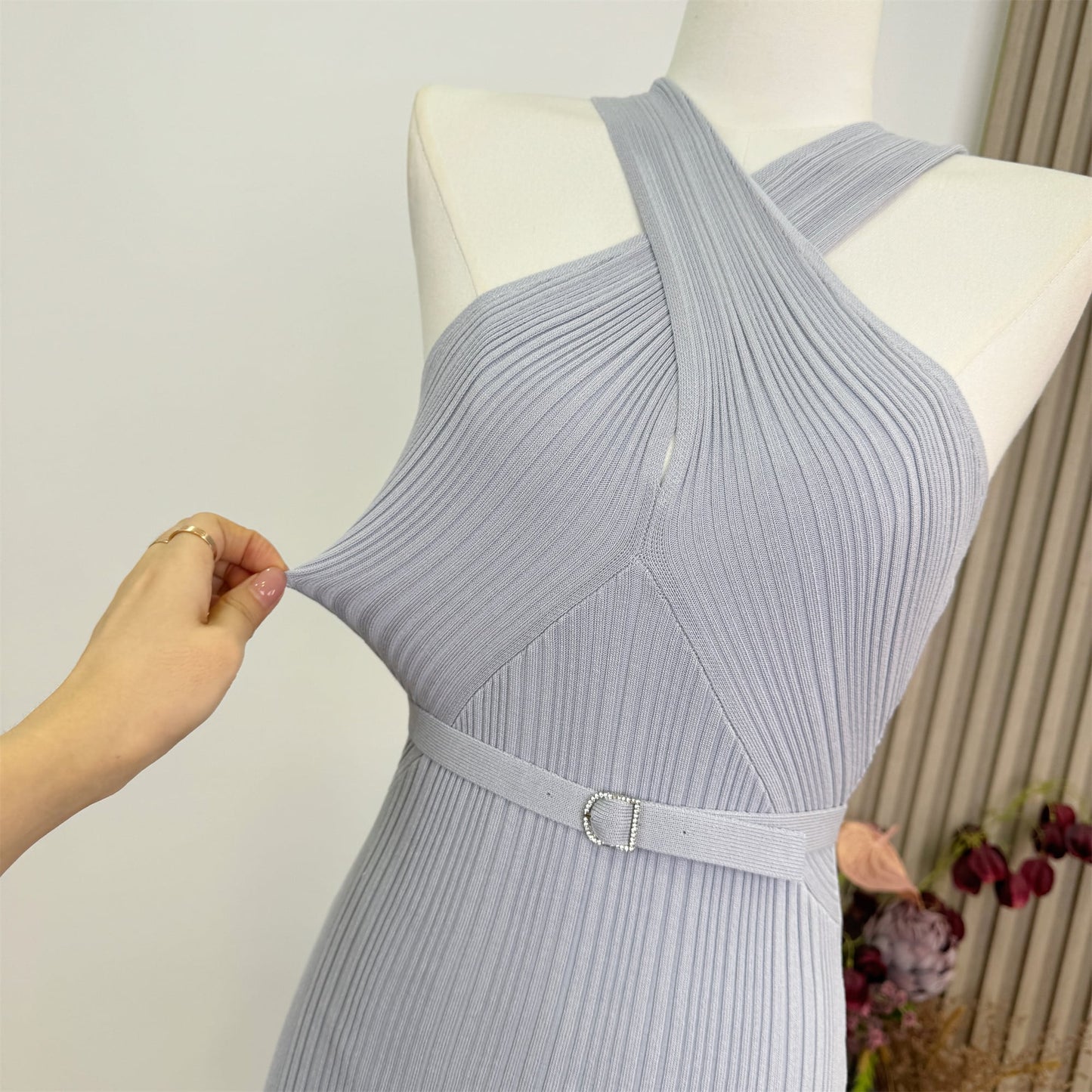 【dress】クロスレースドッキングミニワンピース　N3220