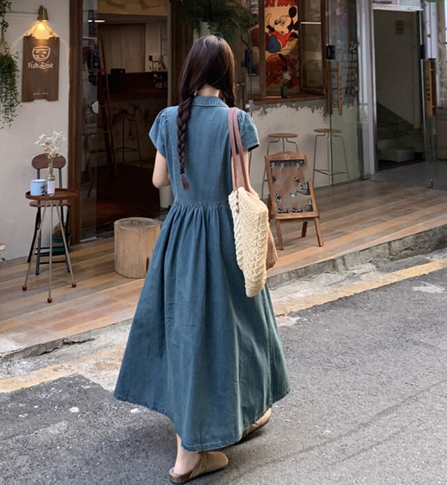 【dress】デニムワンピース　M24032