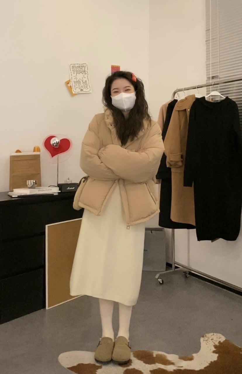 【dress】フード付きニットワンピース　M27246