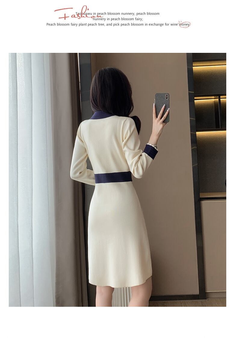 【dress】気質溢れる エレガントニットワンピース　M17475
