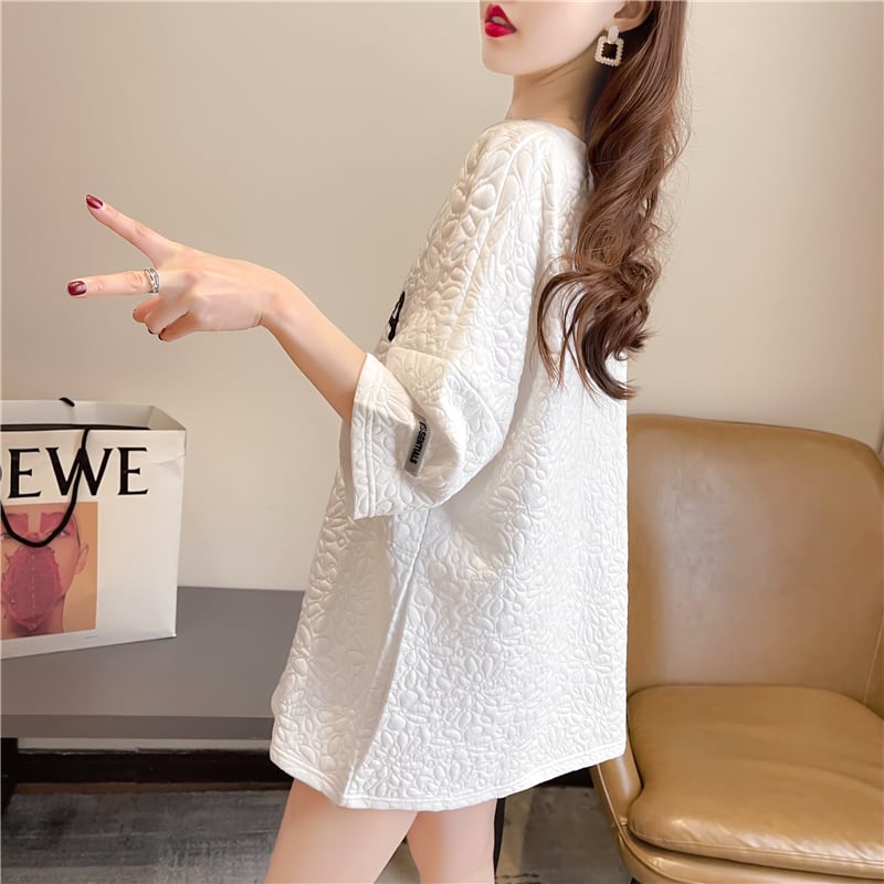 【tops】ラウンドネック半袖英字柄人気ゆったり着回しＴシャツF4969