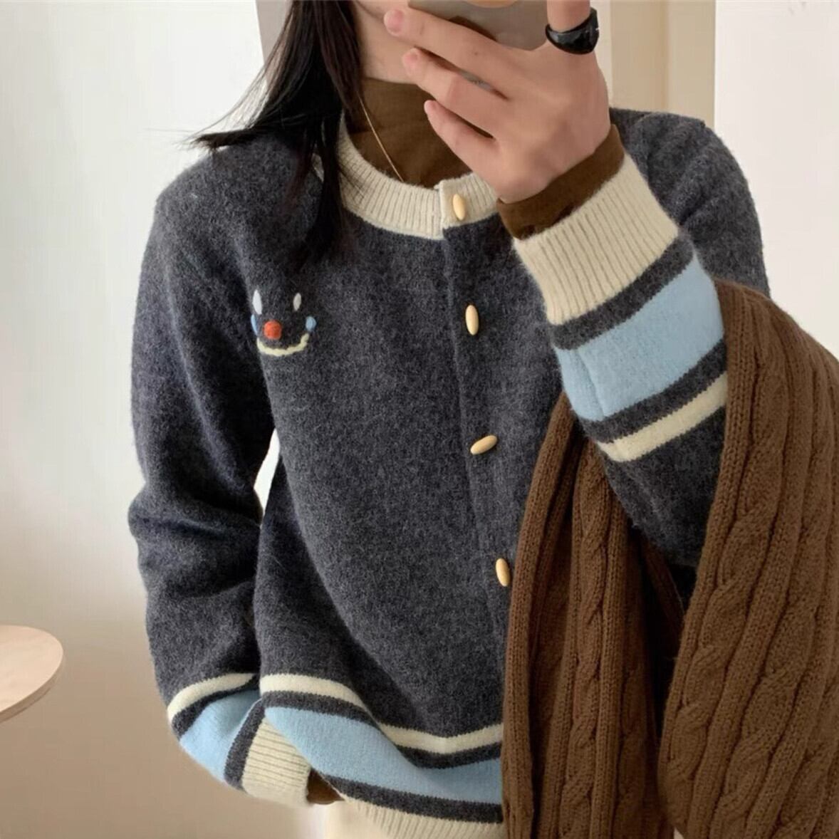 【outer】ニットカーデ　M29058