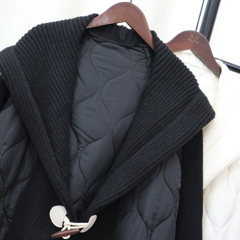 【outer】切り替えロング丈ニットカーデ　M27166