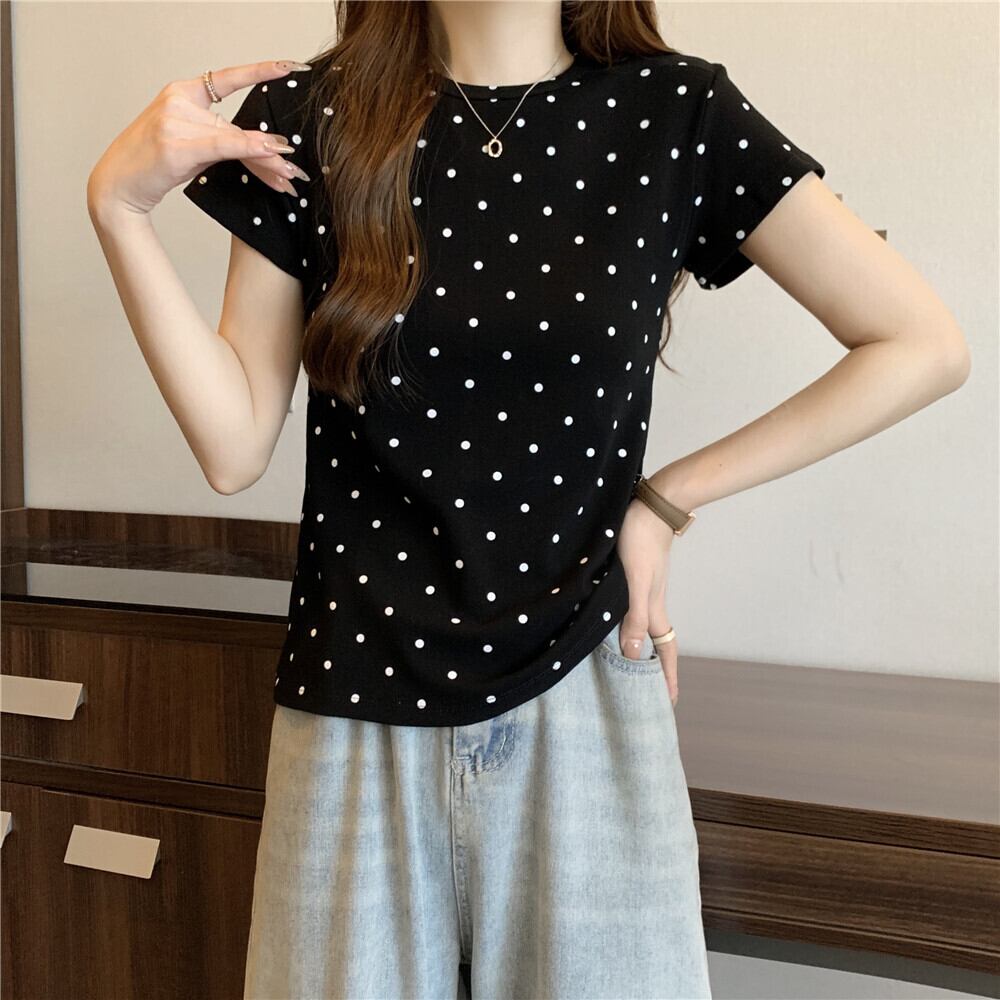 【tops】ドット柄TシャツG20723