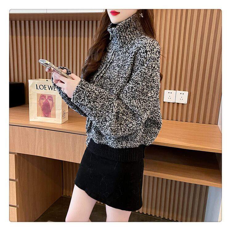 【outer】ファスナーニットカーデ　M18598