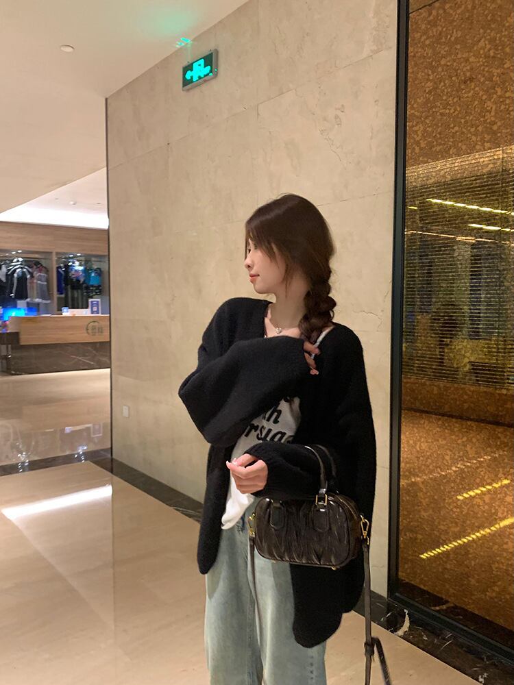 【outer】Vネックニットカーデ　M19013