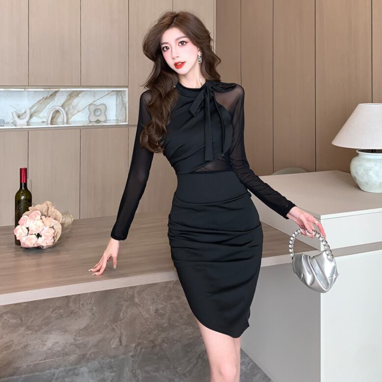 【dress】チュールドッキングワンピース　M28129