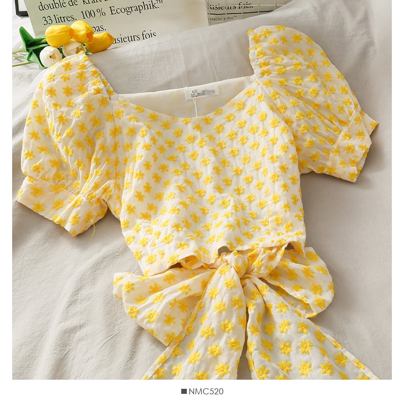 【tops】VネックリボンブラウスG20613