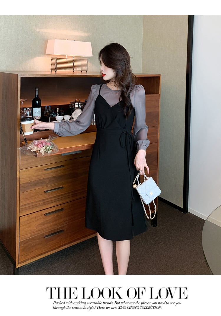 【dress】切り替えワンピース　M25726
