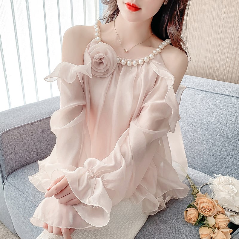 【tops】オフショルダーブラウス　M29371