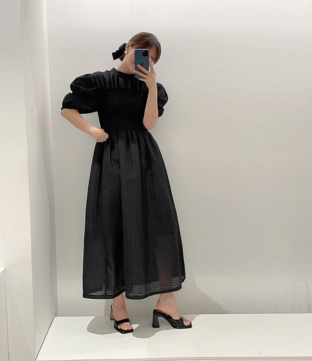 【dress】パフスリーブワンピース　M23910