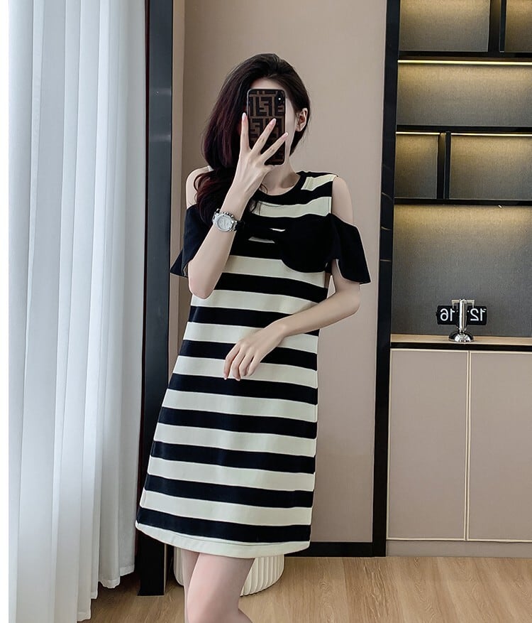 【dress】ボーダー柄ワンピース　M29312