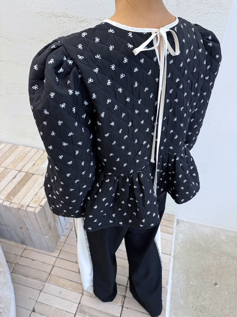 【tops】ペプラムリボントップス　N2908