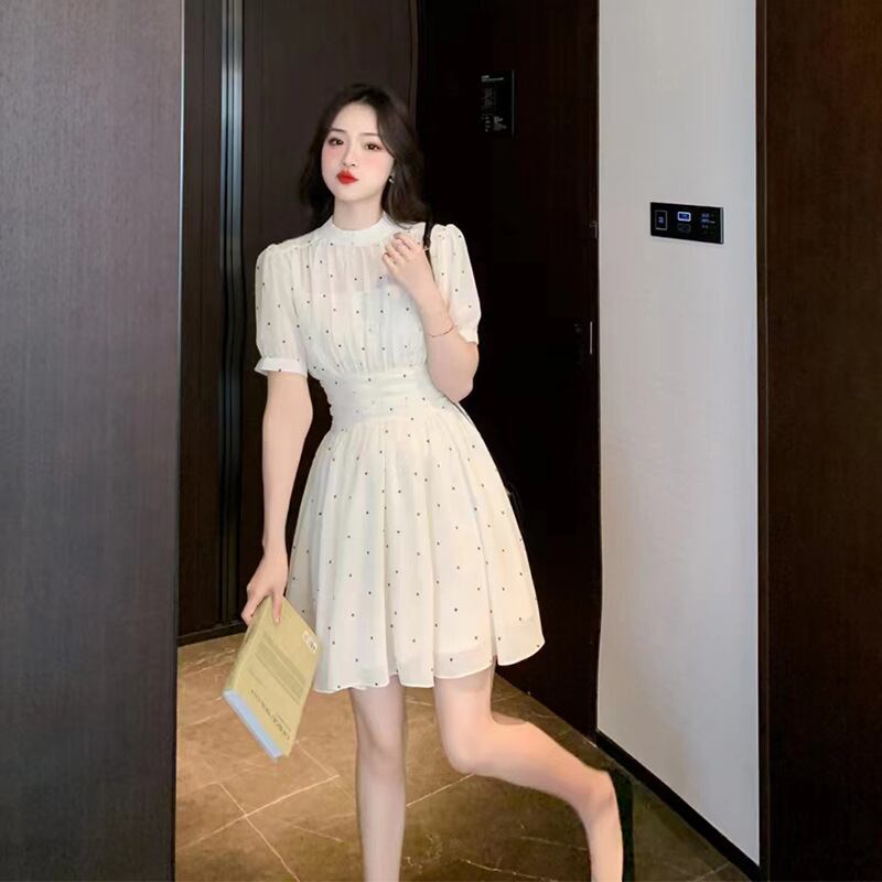 【dress】シフォンドット柄ワンピース G20653