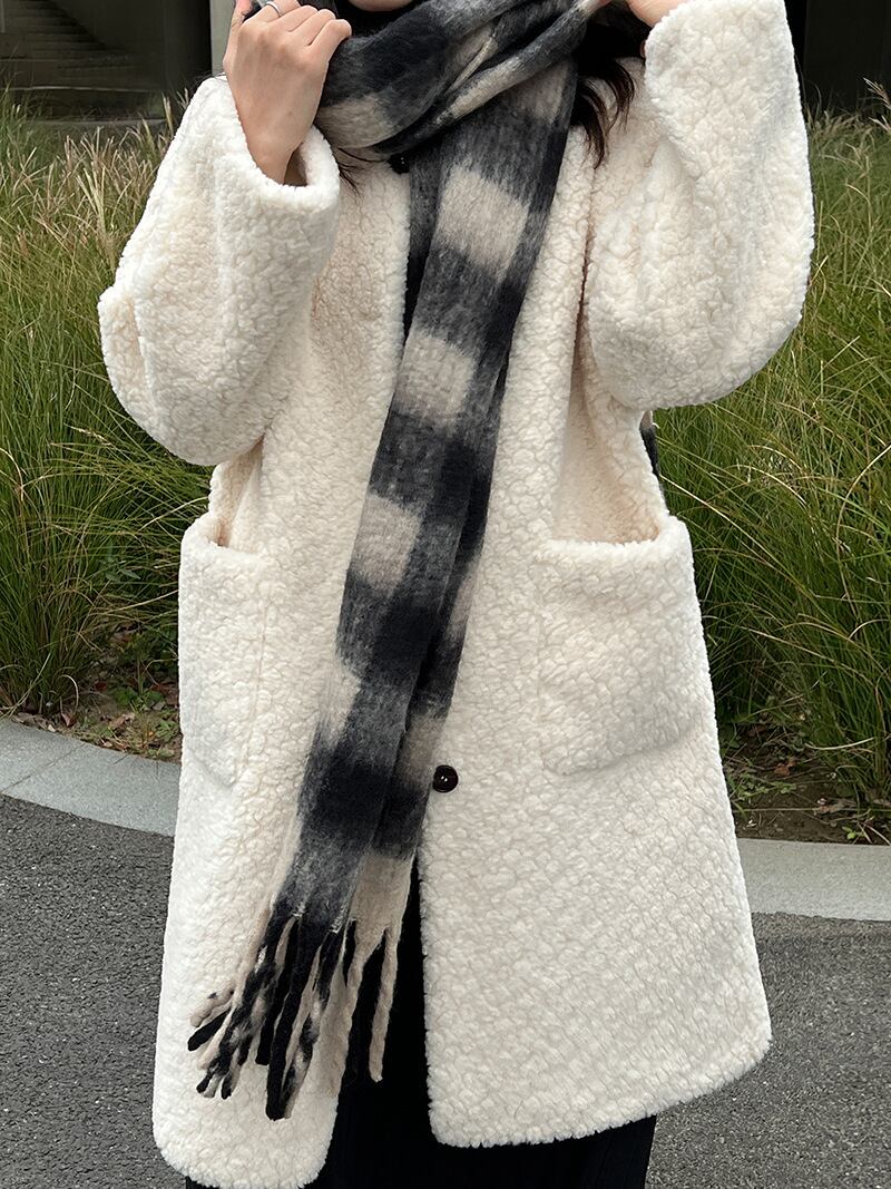 【outer】ロングシープボアコート Q7224