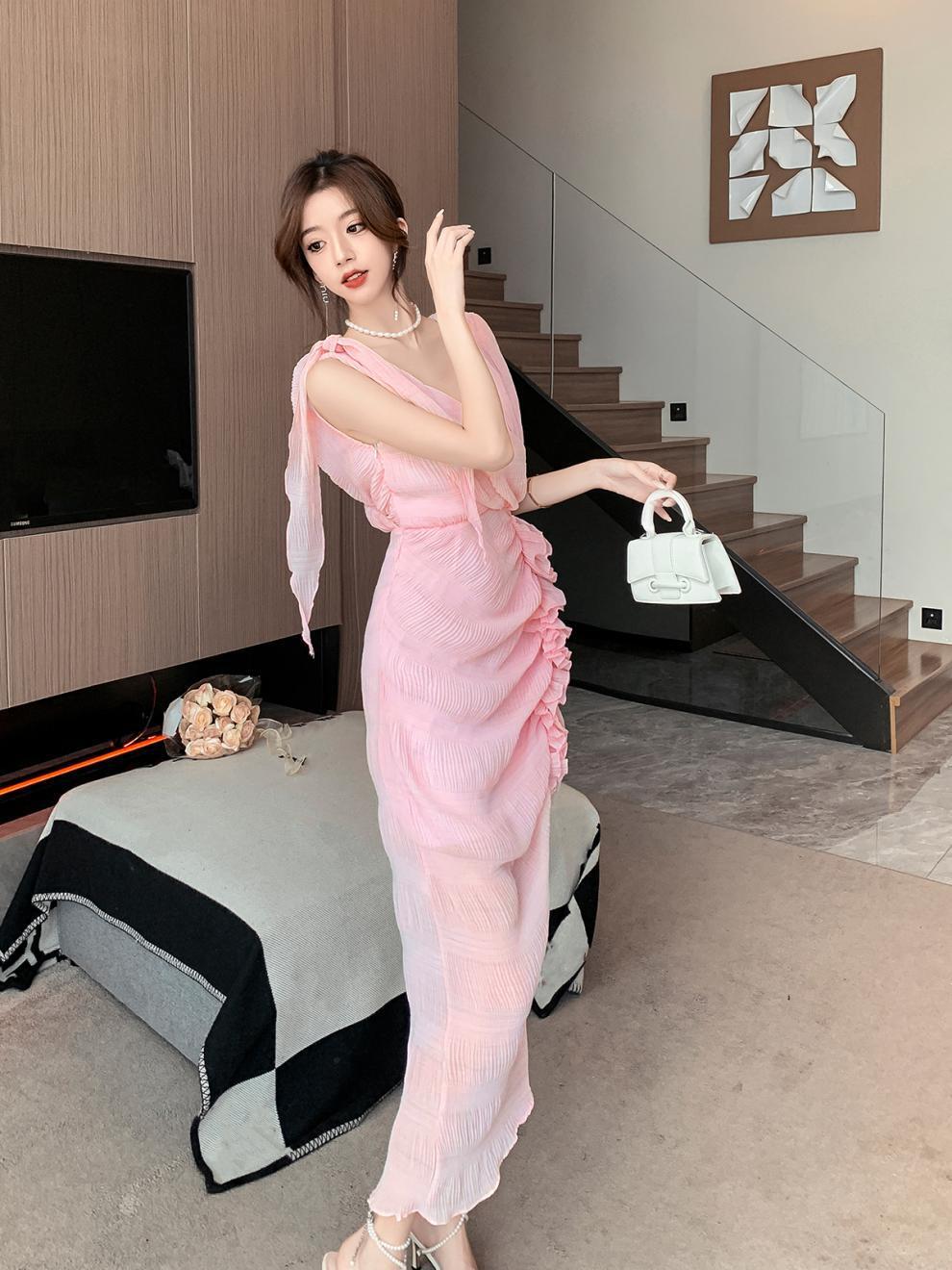 【dress】Vネックギャザーワンピース G20117