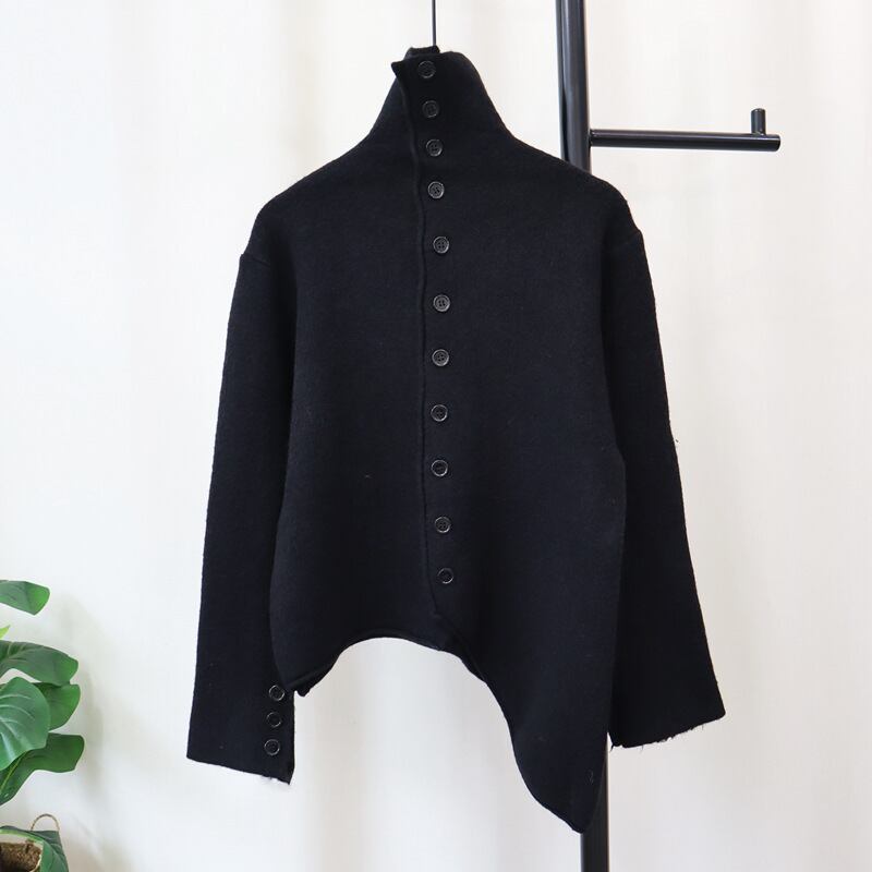 【outer】ボタンデザインニットカーデ　M26851
