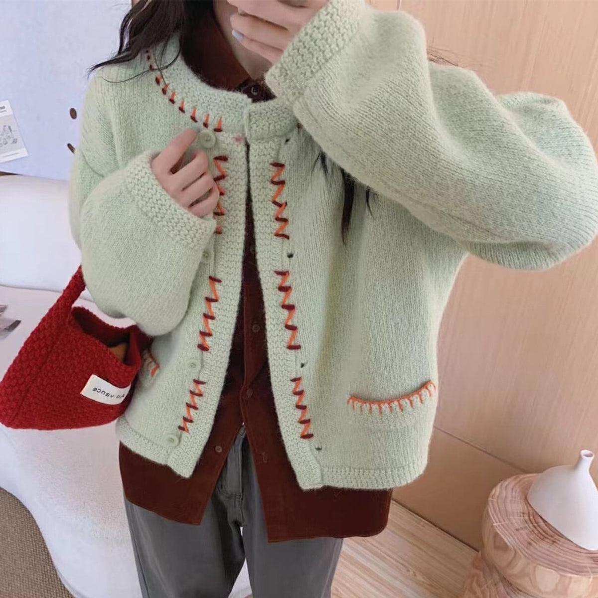 【outer】ニットカーデ　M28073