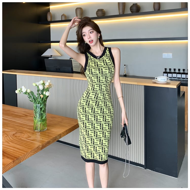 【dress】ニットタイトキャミワンピースG20962