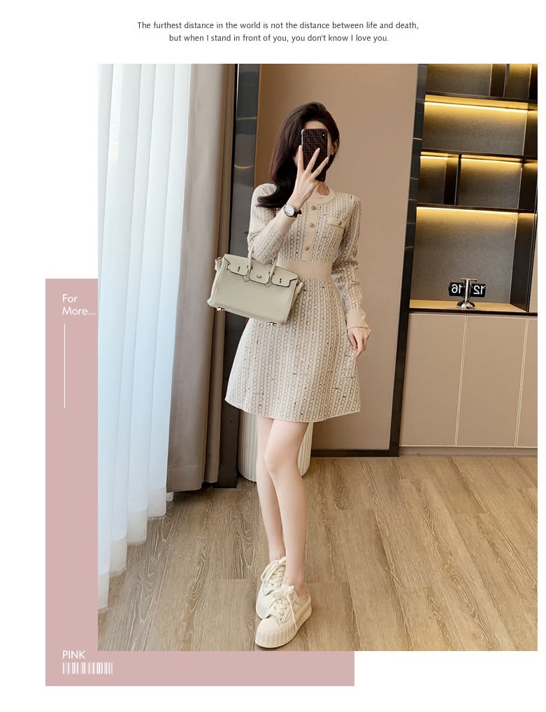 【dress】ニットワンピース　M25459