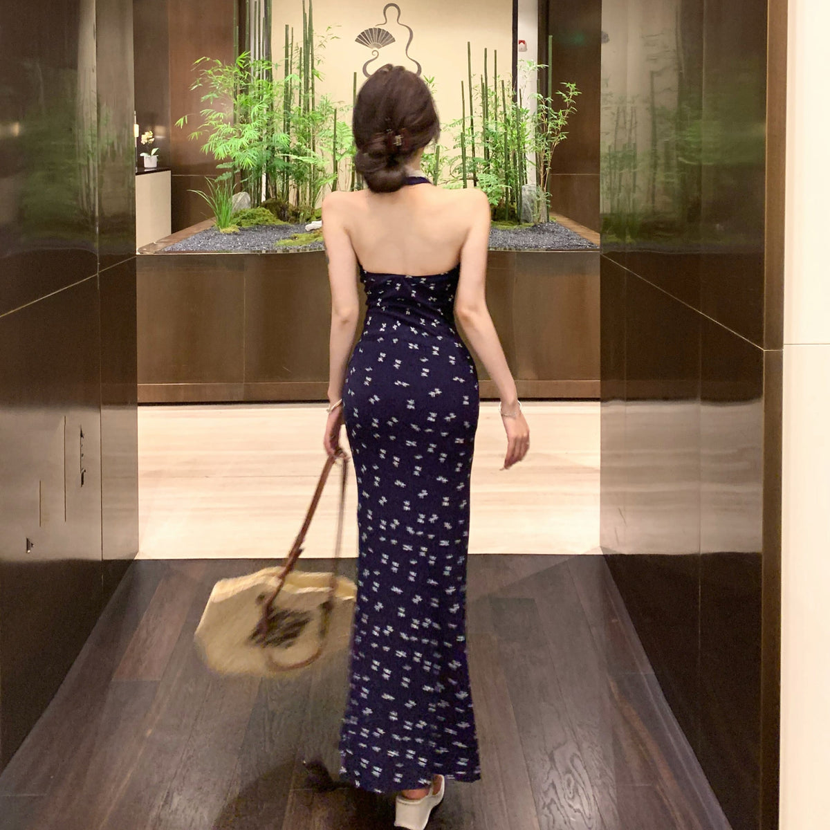 【dress】ホルターネック花柄ワンピース　N2999