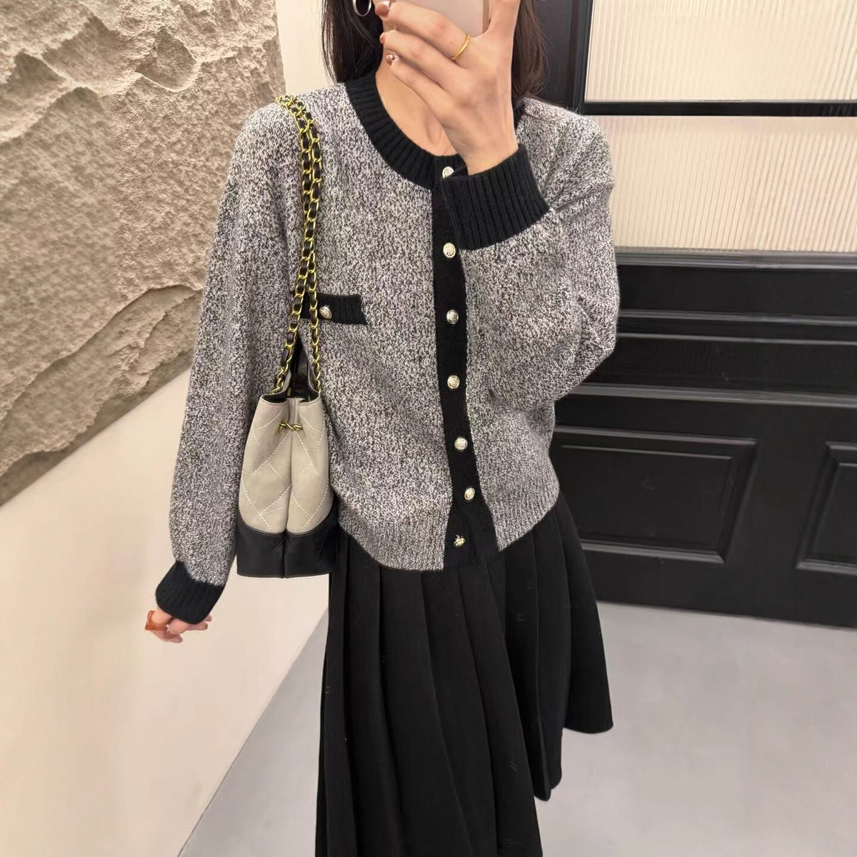 【outer】ニットカーディガン Q7373