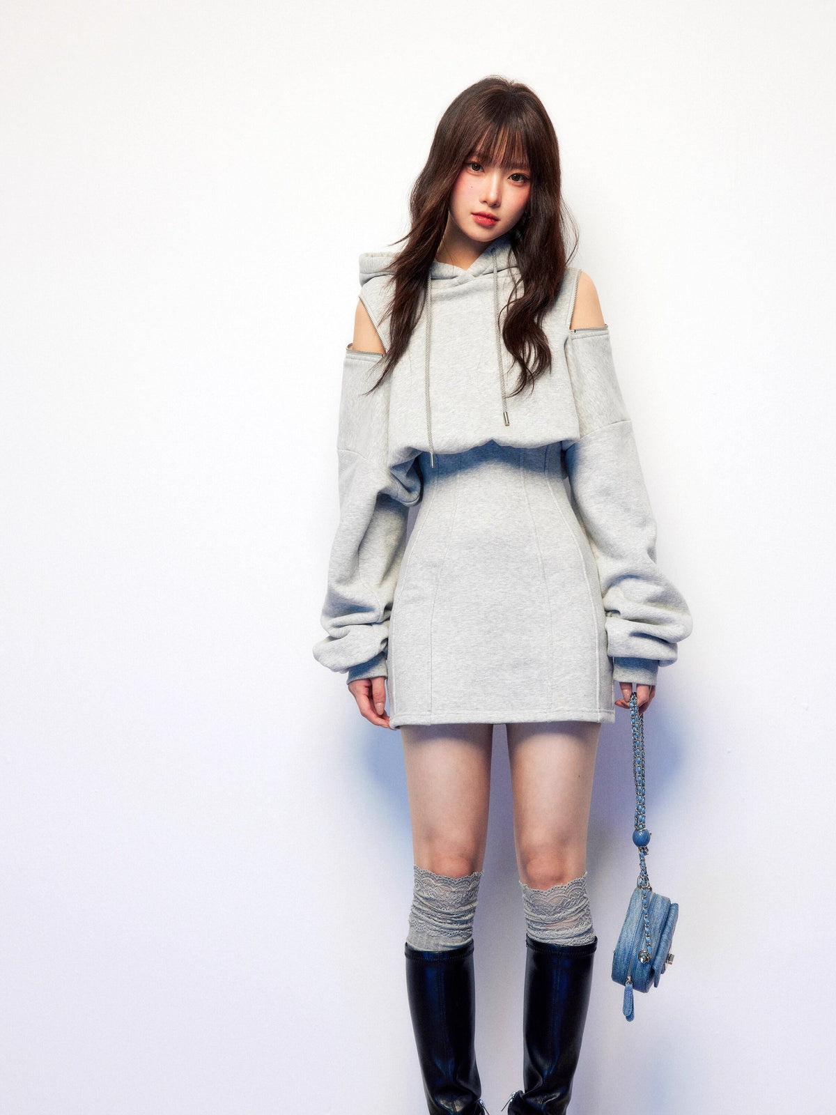 【dress】オフショルミニワンピース Q7338