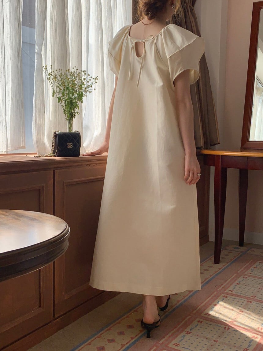 【dress】パフスリーブワンピース　M24627