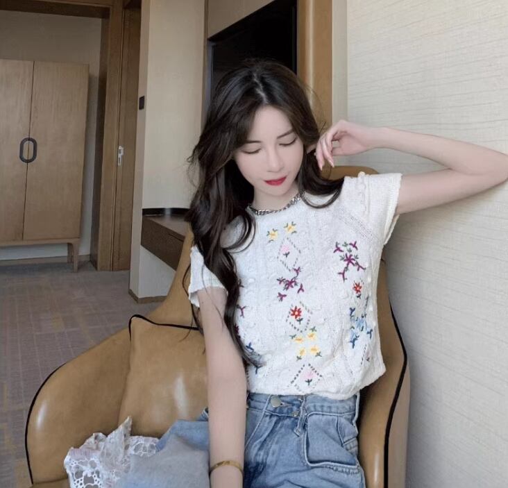 【tops】ニットTシャツG20099