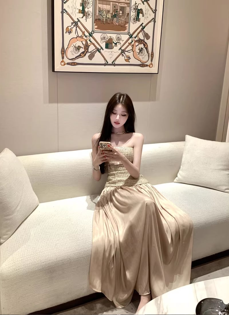 【dress】ロングチューブワンピース Q8461