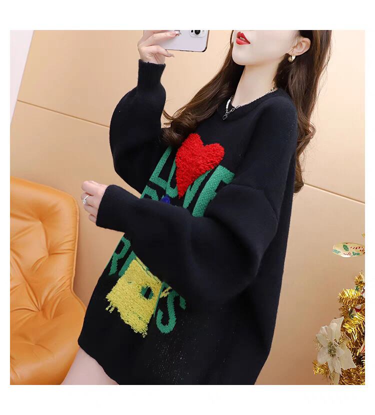 【tops】ニットセーター韓国系着心地良いゆったり　M17550