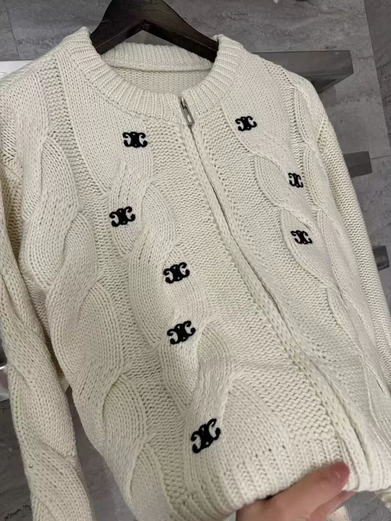 【outer】長袖ニットカーディガンF8341