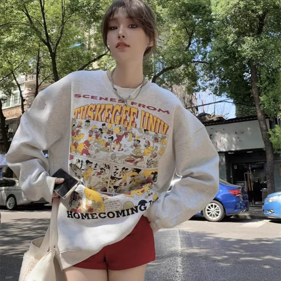 【tops】カートゥーン長袖パーカーG22849