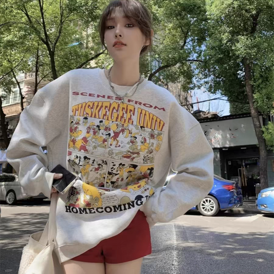 【tops】カートゥーン長袖パーカーG22849