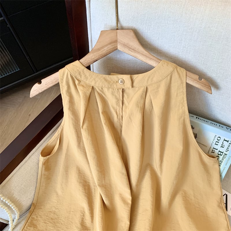 【tops】ノースリーブギャザータンクトップF7507